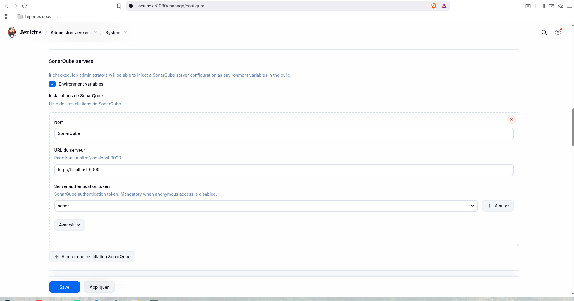 SonarQube Server Configuration