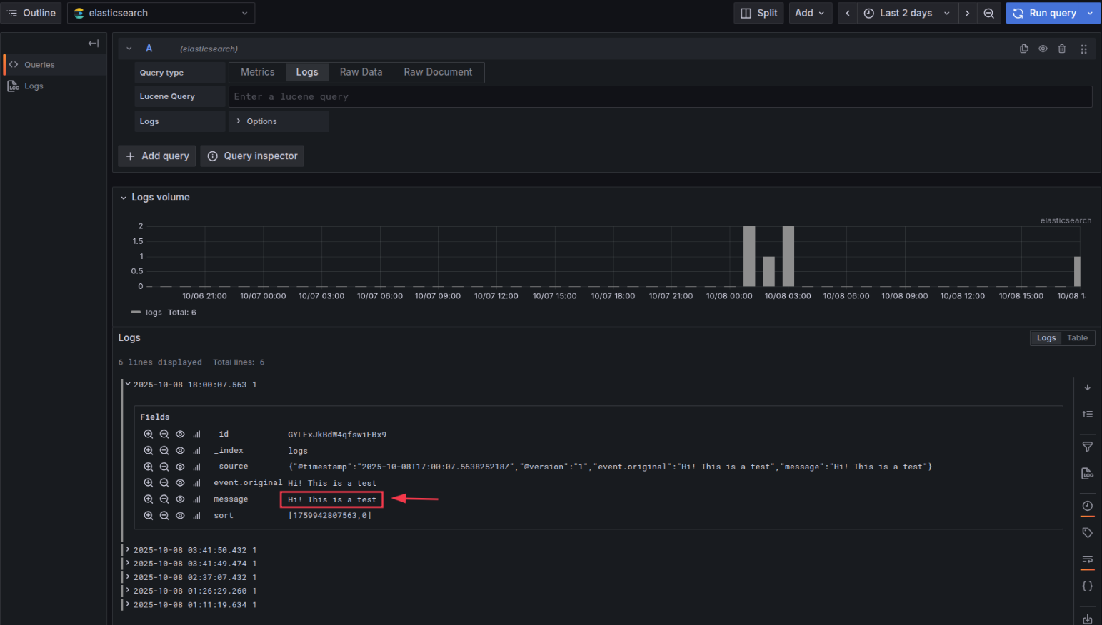Grafana Logs Visualization